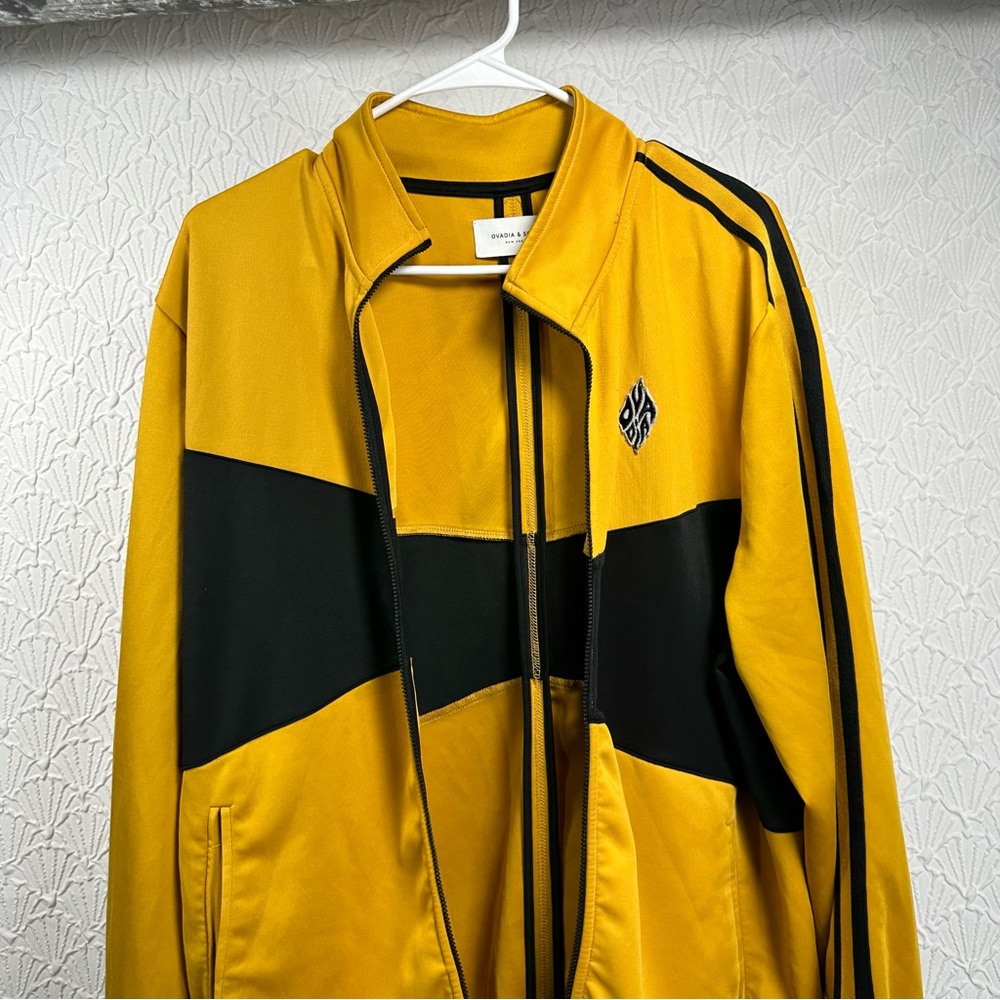 Ovadia & Sons Men’s Gold & Black Track Suit Jacket Size Large - Picture 4 of 9